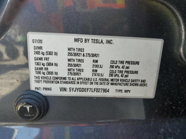 Photo 12 VIN: 5YJYGDEF7LF027964 - TESLA MODEL Y 