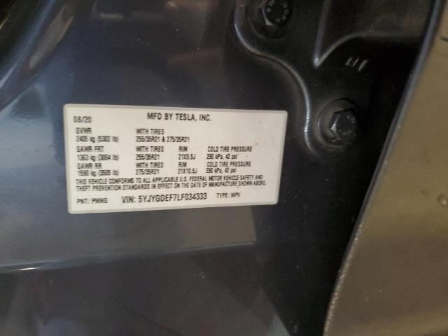 Photo 12 VIN: 5YJYGDEF7LF034333 - TESLA MODEL Y 