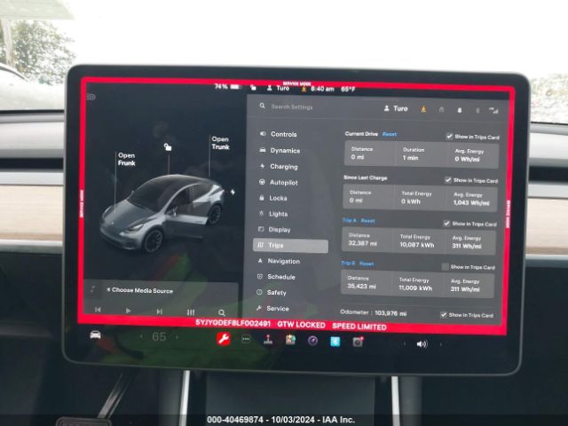 Photo 6 VIN: 5YJYGDEF8LF002491 - TESLA MODEL Y 