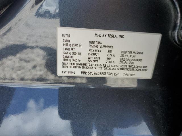 Photo 11 VIN: 5YJYGDEF8LF021154 - TESLA MODEL Y 