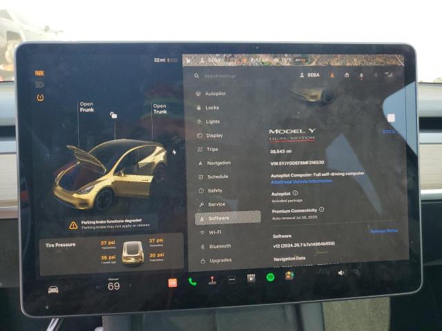 Photo 8 VIN: 5YJYGDEF8MF216530 - TESLA MODEL Y 