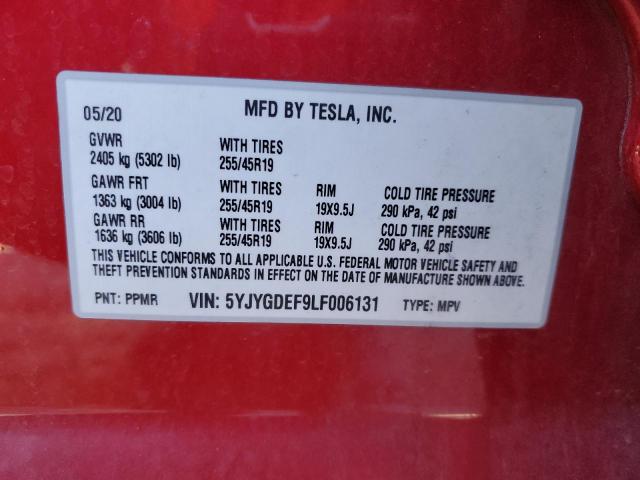 Photo 12 VIN: 5YJYGDEF9LF006131 - TESLA MODEL Y 