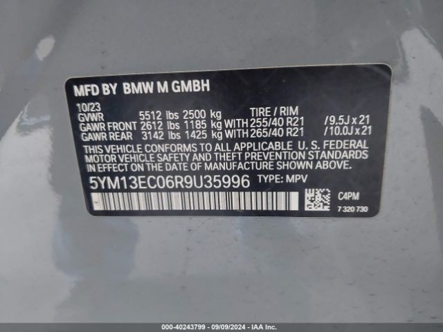 Photo 8 VIN: 5YM13EC06R9U35996 - BMW X3 