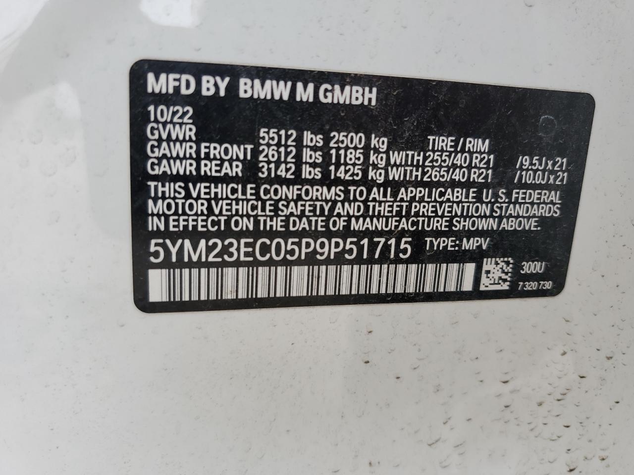 Photo 12 VIN: 5YM23EC05P9P51715 - BMW X4 M 