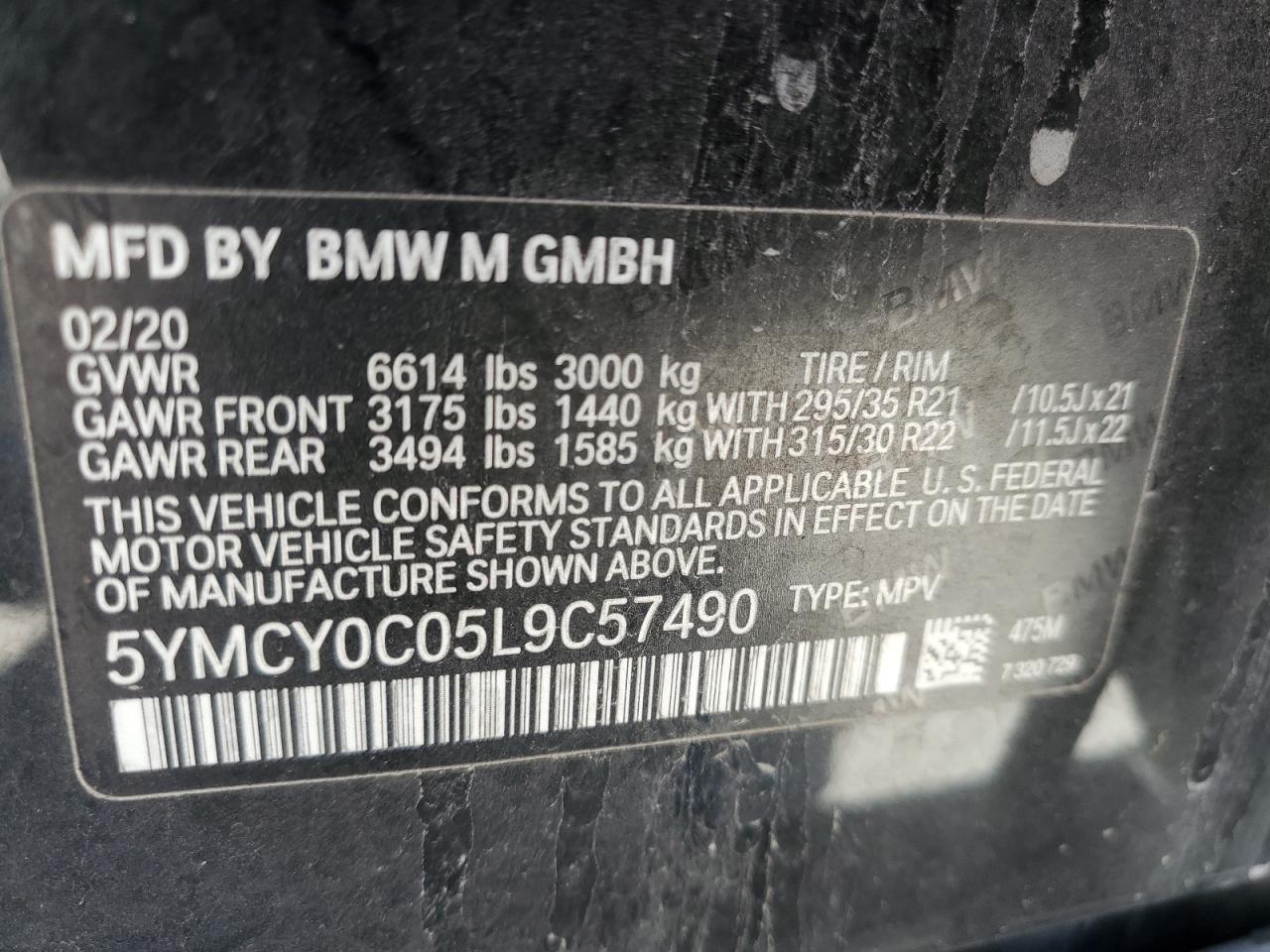 Photo 12 VIN: 5YMCY0C05L9C57490 - BMW X6 