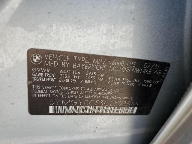 Photo 12 VIN: 5YMGY0C53CLK27563 - BMW X5 