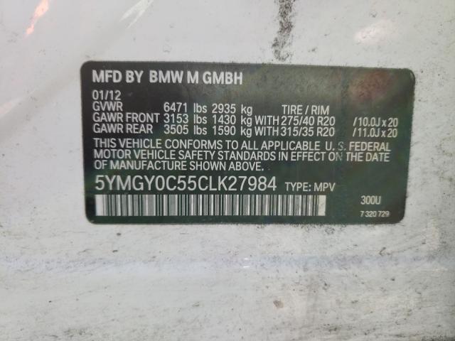 Photo 9 VIN: 5YMGY0C55CLK27984 - BMW X5 M 