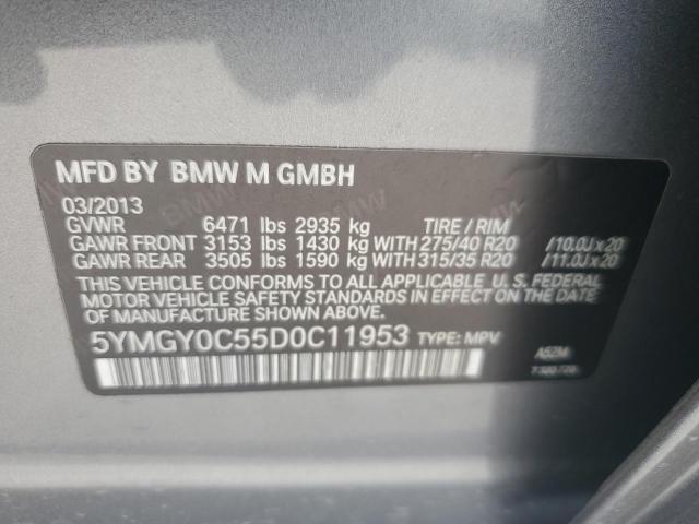 Photo 12 VIN: 5YMGY0C55D0C11953 - BMW X5 M 