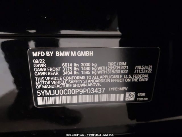 Photo 8 VIN: 5YMJU0C00P9P03437 - BMW X5 M 