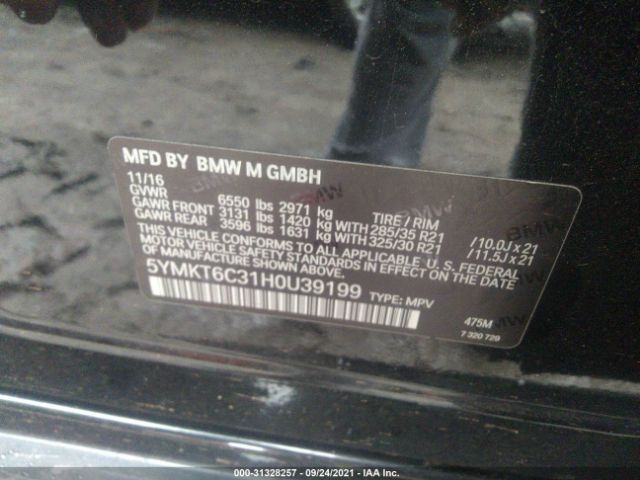 Photo 8 VIN: 5YMKT6C31H0U39199 - BMW X5 M 