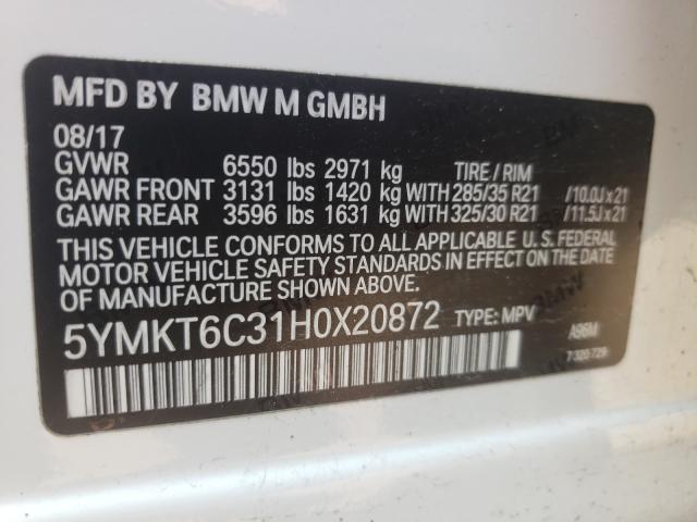 Photo 9 VIN: 5YMKT6C31H0X20872 - BMW X5 M 