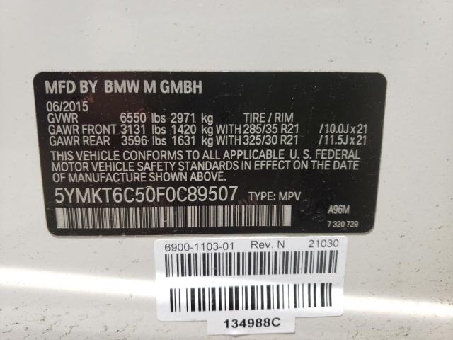 Photo 9 VIN: 5YMKT6C50F0C89507 - BMW X5 M 