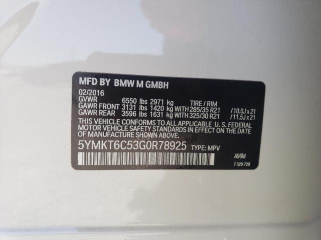 Photo 12 VIN: 5YMKT6C53G0R78925 - BMW X5 M 