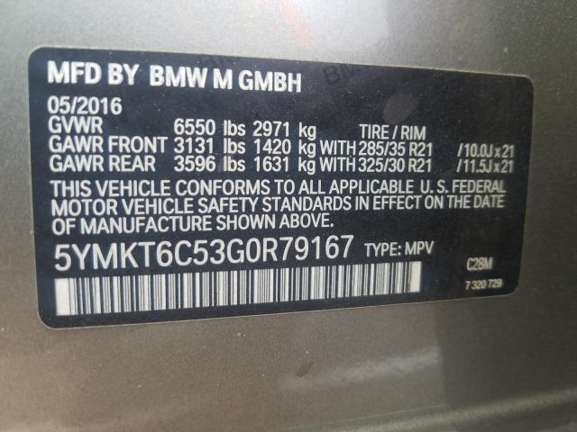 Photo 9 VIN: 5YMKT6C53G0R79167 - BMW X5 M 