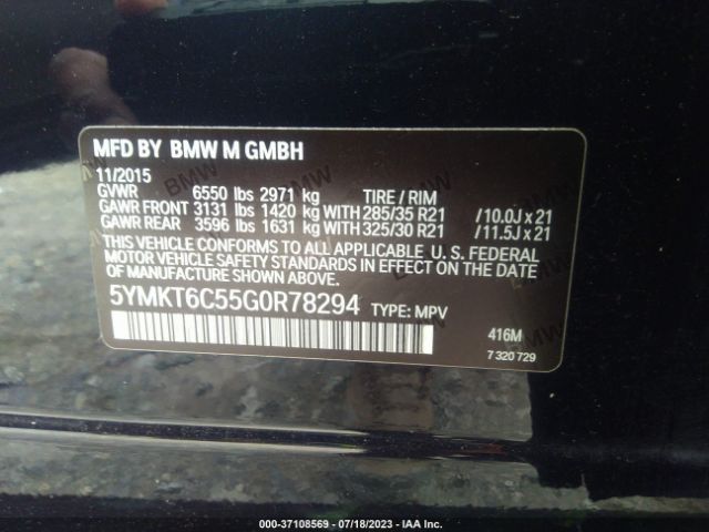 Photo 8 VIN: 5YMKT6C55G0R78294 - BMW X5 M 