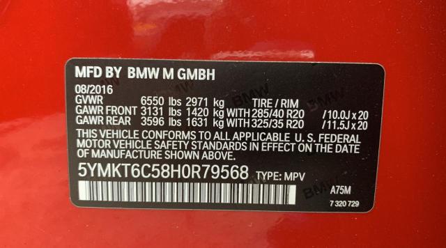 Photo 9 VIN: 5YMKT6C58H0R79568 - BMW X5 M 