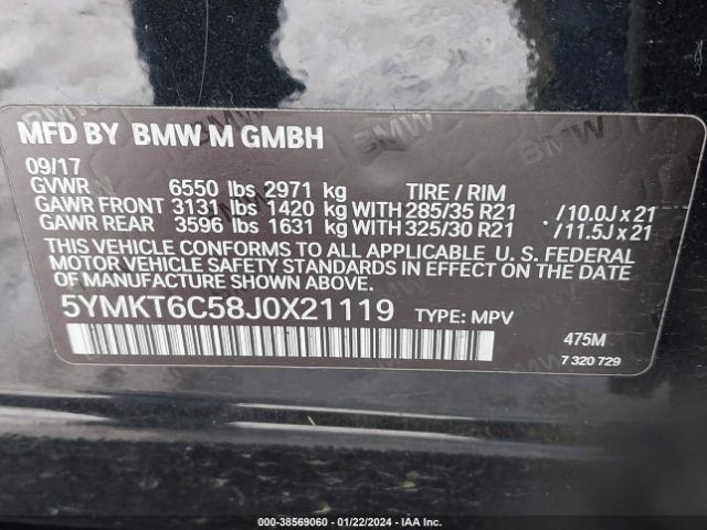 Photo 8 VIN: 5YMKT6C58J0X21119 - BMW X5 