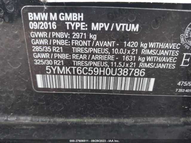 Photo 8 VIN: 5YMKT6C59H0U38786 - BMW X5 M 