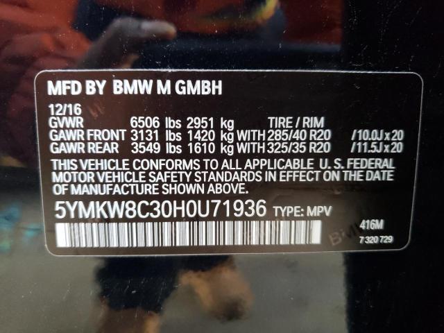 Photo 9 VIN: 5YMKW8C30H0U71936 - BMW X6 M 