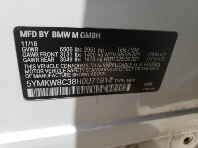 Photo 9 VIN: 5YMKW8C38H0U71814 - BMW X6 M 