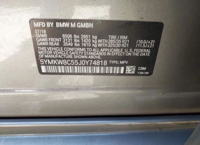 Photo 8 VIN: 5YMKW8C55J0Y74818 - BMW X6 