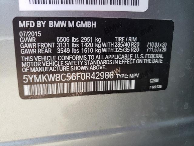 Photo 12 VIN: 5YMKW8C56F0R42986 - BMW X6 M 