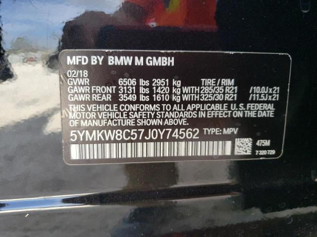 Photo 12 VIN: 5YMKW8C57J0Y74562 - BMW X6 M 