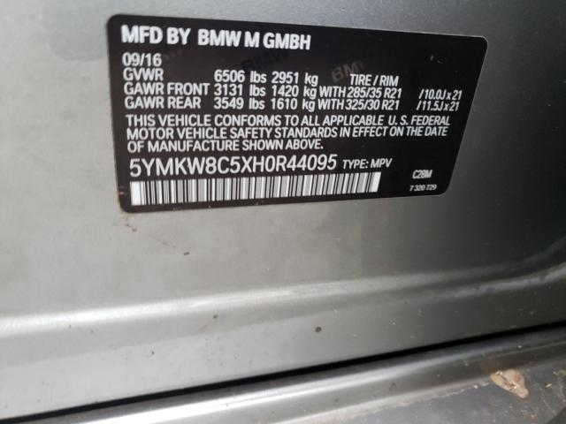 Photo 9 VIN: 5YMKW8C5XH0R44095 - BMW X6 M 