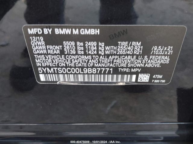 Photo 8 VIN: 5YMTS0C00L9B87771 - BMW X3 