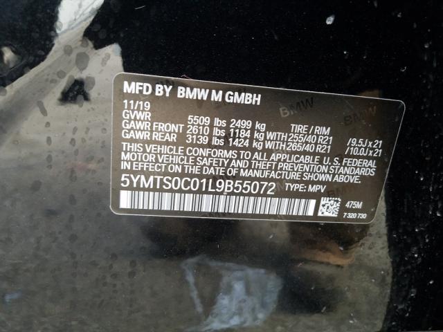 Photo 9 VIN: 5YMTS0C01L9B55072 - BMW X3 M COMPE 