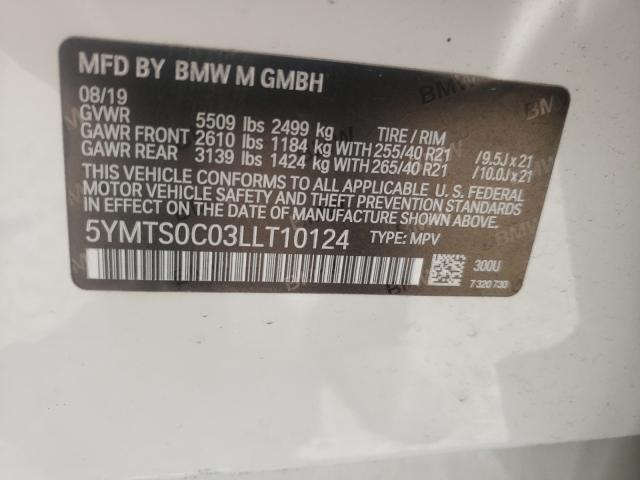 Photo 9 VIN: 5YMTS0C03LLT10124 - BMW X3 M COMPE 