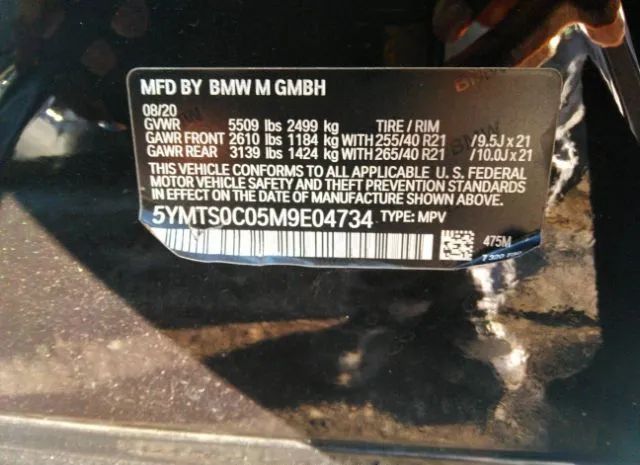 Photo 8 VIN: 5YMTS0C05M9E04734 - BMW X3 M 