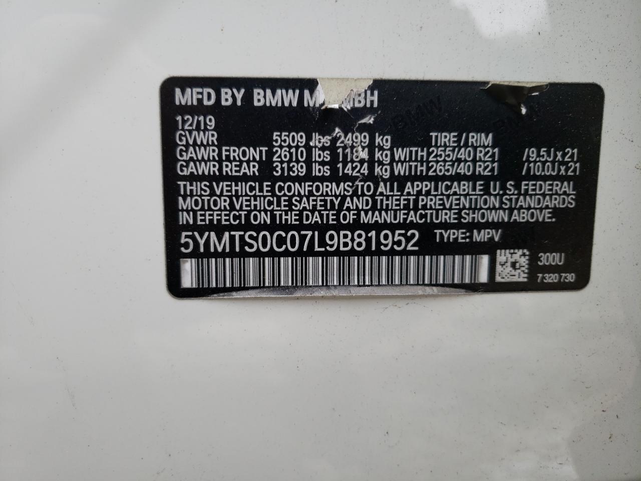 Photo 12 VIN: 5YMTS0C07L9B81952 - BMW X3 