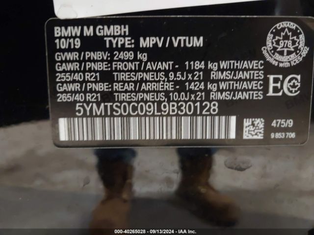 Photo 8 VIN: 5YMTS0C09L9B30128 - BMW X3 