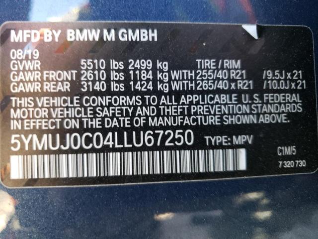 Photo 12 VIN: 5YMUJ0C04LLU67250 - BMW X4 M COMPE 