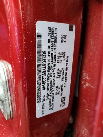 Photo 11 VIN: 6G2EC57Y69L230148 - PONTIAC G8 