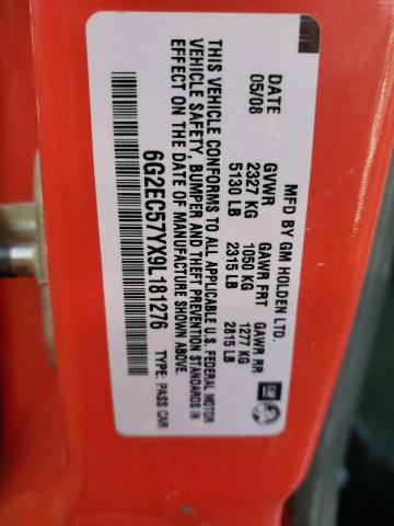 Photo 11 VIN: 6G2EC57YX9L181276 - PONTIAC G8 