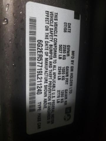 Photo 11 VIN: 6G2ER57719L211240 - PONTIAC G8 