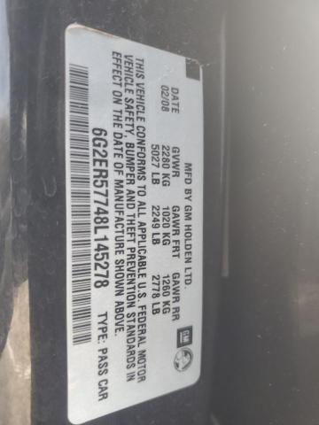 Photo 11 VIN: 6G2ER57748L145278 - PONTIAC G8 