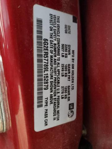 Photo 11 VIN: 6G2ER57789L152879 - PONTIAC G8 