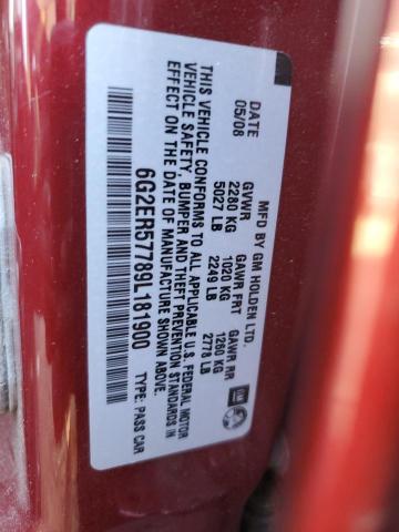 Photo 11 VIN: 6G2ER57789L181900 - PONTIAC G8 