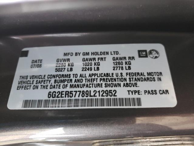 Photo 9 VIN: 6G2ER57789L212952 - PONTIAC G8 