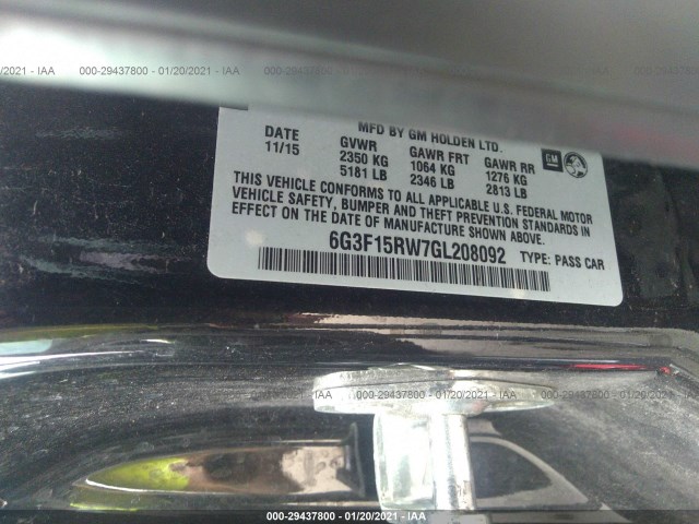 Photo 8 VIN: 6G3F15RW7GL208092 - CHEVROLET SS 