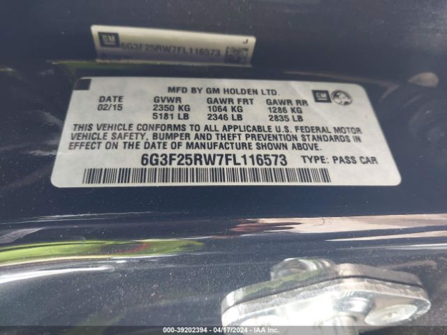 Photo 8 VIN: 6G3F25RW7FL116573 - CHEVROLET SS 