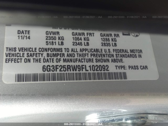 Photo 8 VIN: 6G3F25RW9FL102092 - CHEVROLET SS 