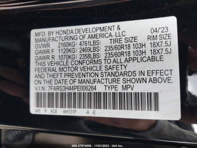 Photo 8 VIN: 7FARS3H44PE006264 - HONDA CR-V 