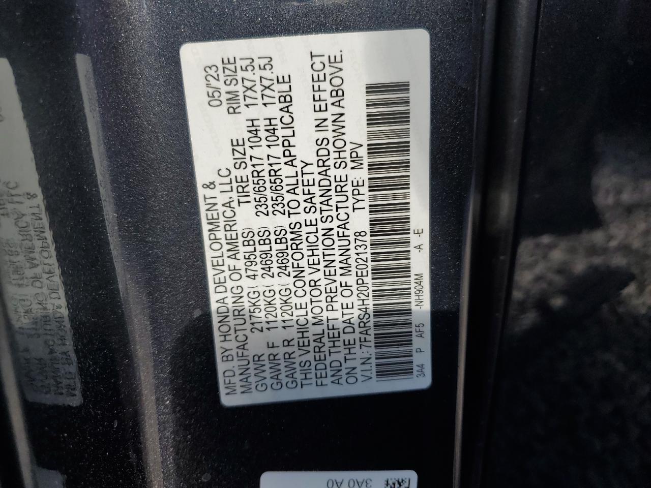 Photo 11 VIN: 7FARS4H20PE021378 - HONDA CR-V 