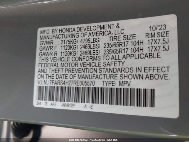 Photo 8 VIN: 7FARS4H27RE005570 - HONDA CR-V 