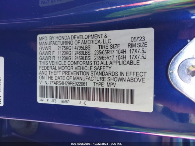 Photo 8 VIN: 7FARS4H29PE022061 - HONDA CR-V 