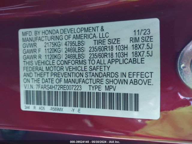 Photo 8 VIN: 7FARS4H72RE007223 - HONDA CR-V 